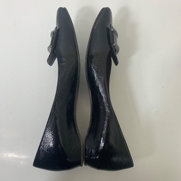 Aquatalia Monica Naplak Flats in Black Patent Leather Size 9 - Picture 6 of 8